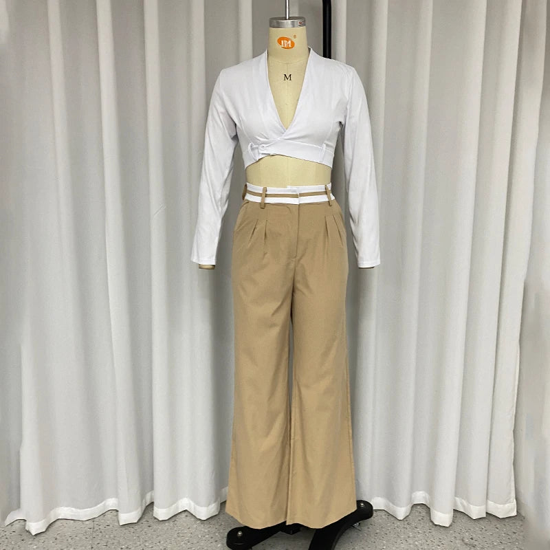 Conjunto dama pantalon oxford y camisa corta